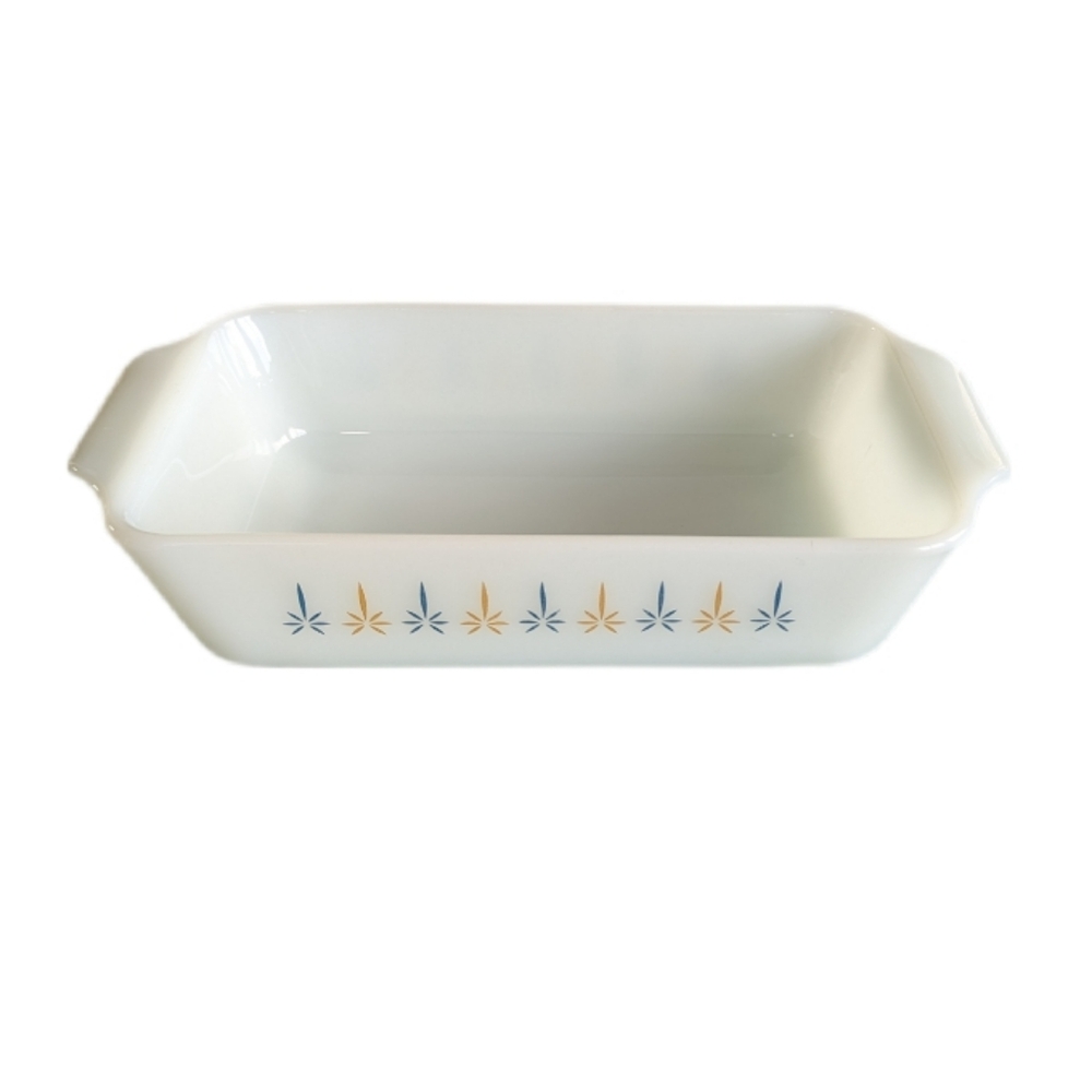 Fire King Candle Glow Loaf Pan / Baking Dish - 1 QT